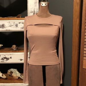 H&M Blush Cut Out Crop Top